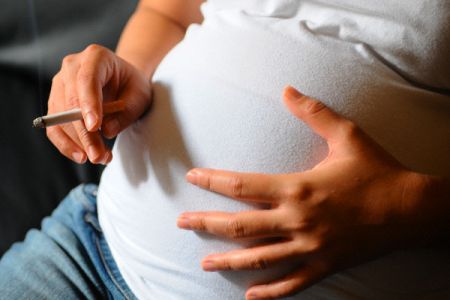 Smoking Pregnant Mother