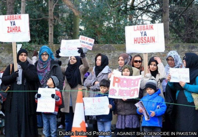 Protest in Ireland against Shia Killing In Pakistan , Jan 2013 f