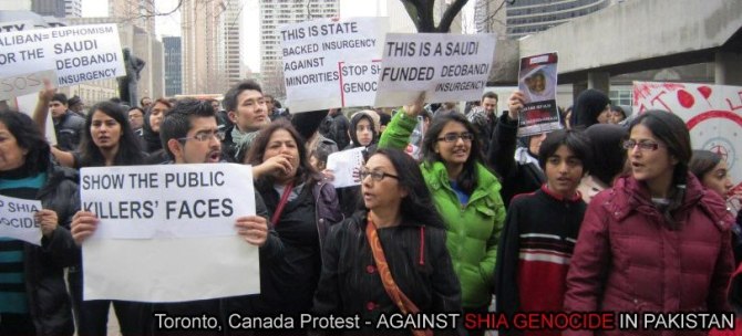 Protest in Toronto  against Shia Target Killing in Pakistan Jan 2013 c