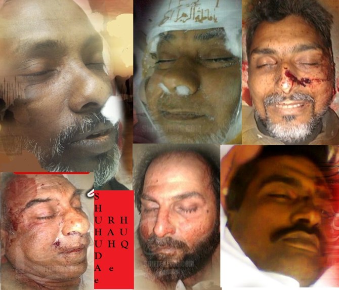 Shaheed Athar Hussain , Azmat Ali, Husnain , Qamar , Jawad , Mohd. Hussain , Karachi