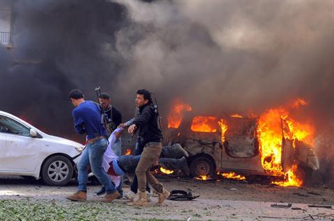 A Suicide Car Bomb Blast in Damascus 21 Feb 2013 a