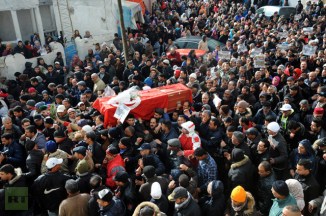 TUNISIA-POLITICS-UNREST-OPPOSITION-FUNERAL