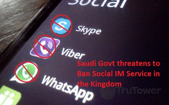 Saudi Govt Banning Social IM Services