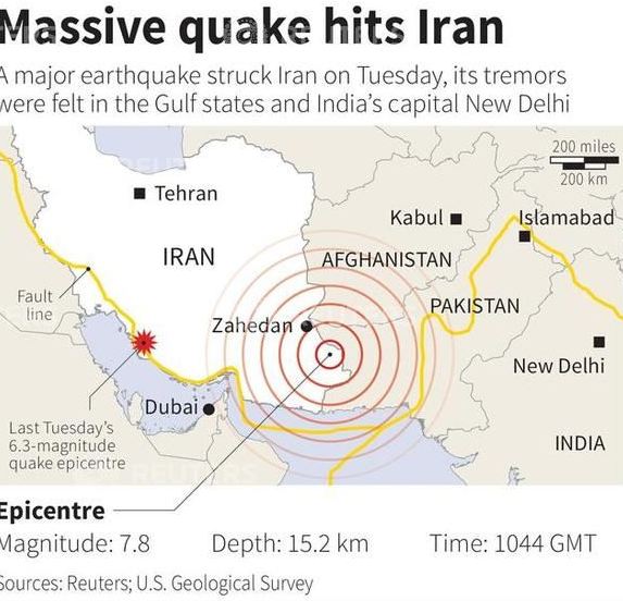 A Massive 7.8 Quake Hits Iran