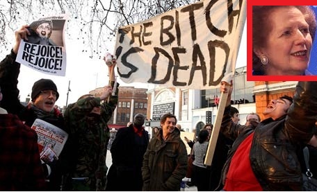 Thatcher death party