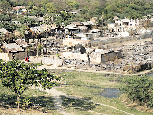 Myanmar's Madressa where 40 Muslims were Killed on 21 March , 2013