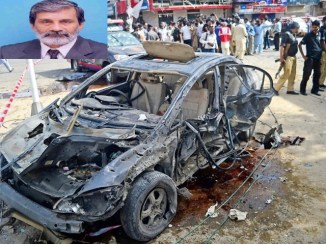 Justice Maqbool Baqar Convoy Attacked on Burns Road , Karachi, 26.06.13 g