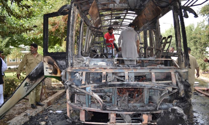 Pakistani University Girls Bus Blasted by terrorists