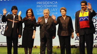 South American Head of States Protest against the Bolivian President Planse Hijack
