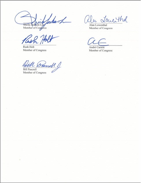 US Congress Men Letter to Nawaz Shariff on Shia Genocide in Pakistan. c