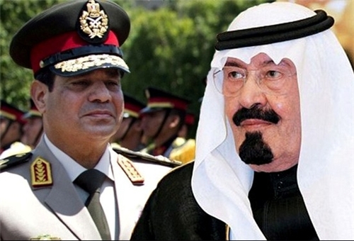 Saudi King Abdullah with Egyptian General Sisi