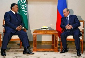 Saudi Prince Bandar Bin Sultan with Russian President Putin