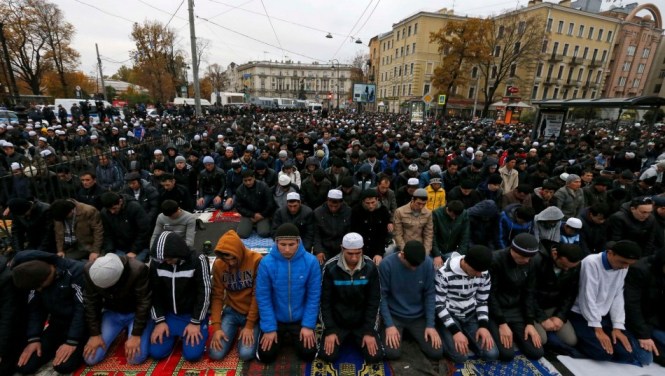 Eid Ul Azha Prayers at St.Petersburg , Russia  15 Oct , 2013