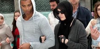 Madona In a Muslim Scarf in Turkey