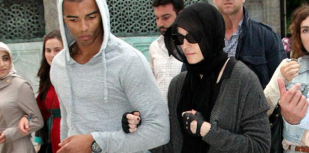 Madona In a Muslim Scarf in Turkey