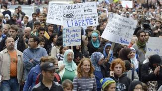 Protest in Quebec against the Ban on wearing Hijab 2013