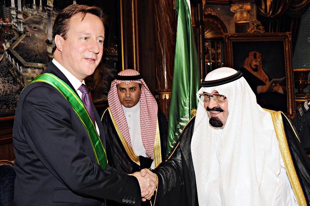 British PM David Cameron with Saudi King Abdullah