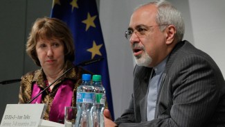 EU Foreign Policy Chief Catherine Ashton & Irani FM Mohd. Javed Zarif
