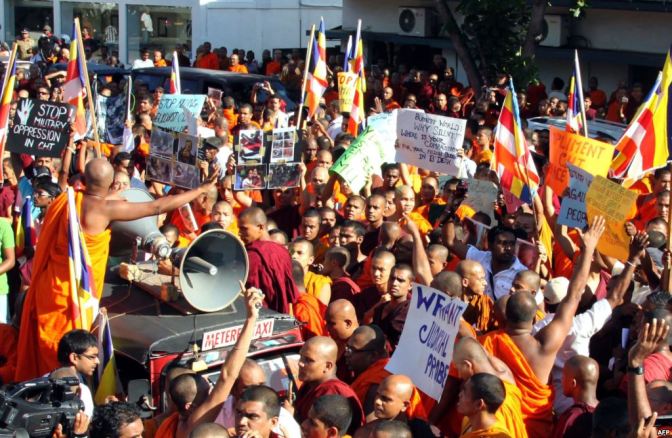 Hard Line Buddhist Monks Rally against Muslims