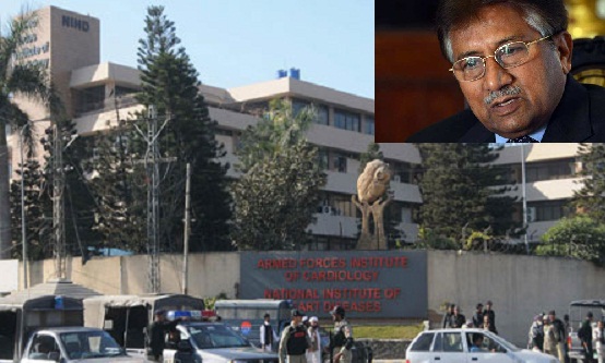 Pakistan Ex President General Musharaf Admitted to AFIHS , Islamabad , Pakistan