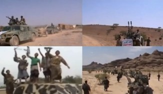 Shia Houthis fighters of Yemen Clashes with Salafi terrorists