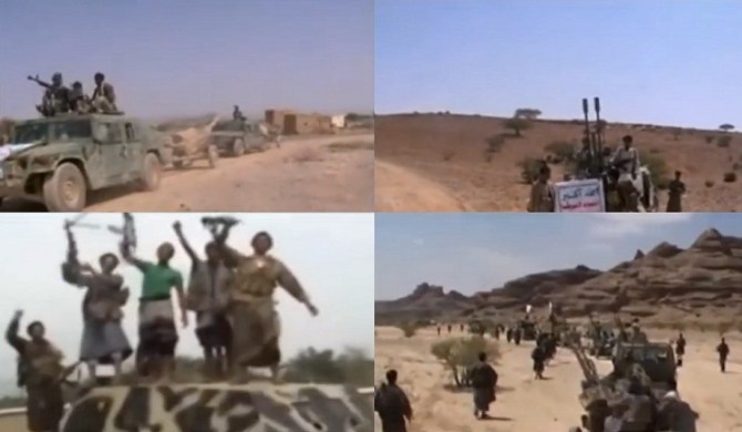 Shia Houthis fighters of Yemen Clashes with Salafi terrorists