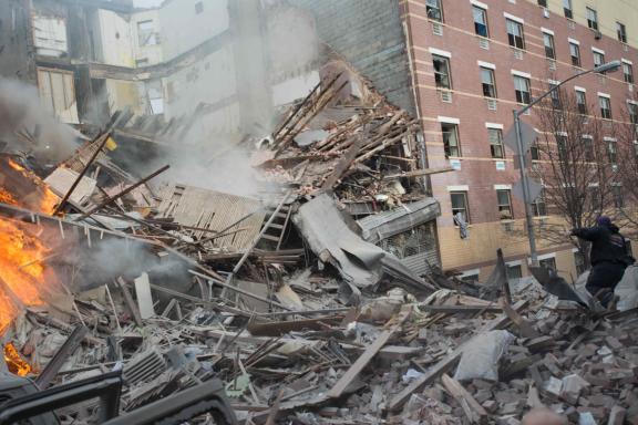 NY Building Collapsed due to Gas Explosion 12 Mar 2014