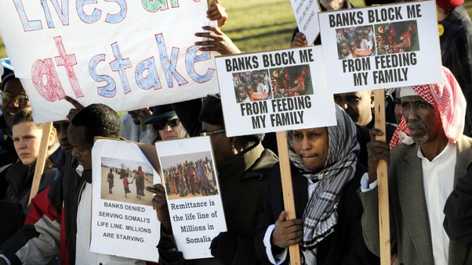 Protest against US Muslims Bank Accounts Closed