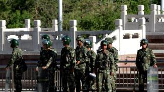 Chinese Police Gaurd against Wahabi terrorists