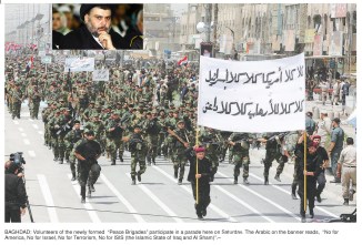 Iraqi Shia Volunteers March in Baghdad to Stand By the Forces