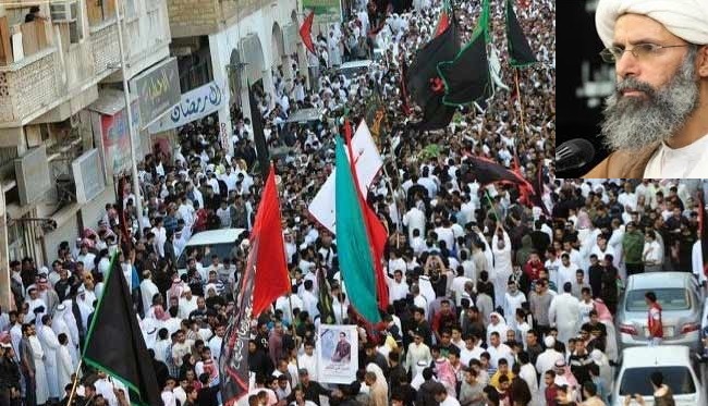 Bahraini Shia Protest against the Saudi Death Verdict of Shia Cleric Sh,. Nemir al Nemir