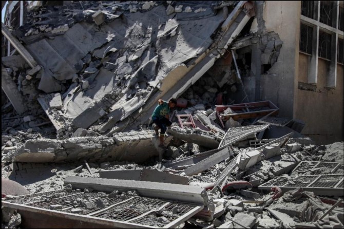 Cease Fire Once Again comes into effect in War Ravaged Gaza Strip , Palestine