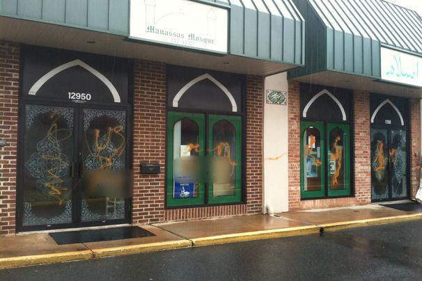 Manassas mosque vandalism , Virginia US