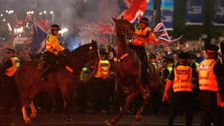 Clashes erupt in Glasgow , Scotland