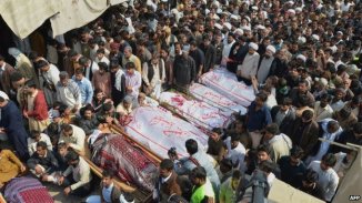 Funeral Prayer of the Suicide Blast Victims of Masjid e Karbala e Moala , Shikarpur , Pakistan