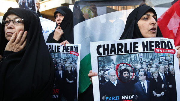 Mideast Iran Charlie Hebdo Protest