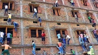 Indian Bihar where cheating in final exams on Large Scale