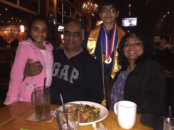 Tanishq Abraham , 11 Year Old Graduate with family