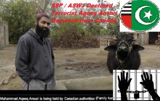 Muhammad Aqeeq Ansari SSP - ASWJ Terrorist Declared and Deported By Canada