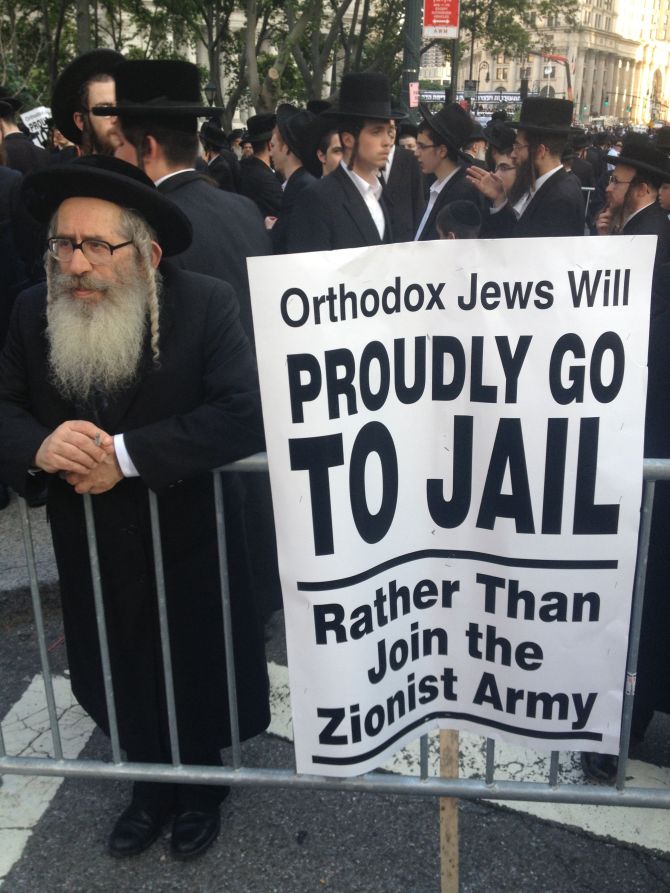 Orthodox American Jews Protest against Israel Day in NY