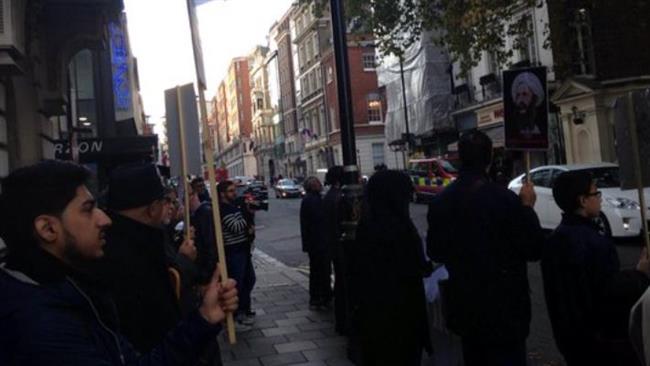 London Protest against Death Sentence of Ayatullah Sh. Nimr Al Nimr By Saudi Supreme Court