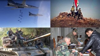Russian Planes Pounding Terrorists , Militansts surrendering to Syrian forces