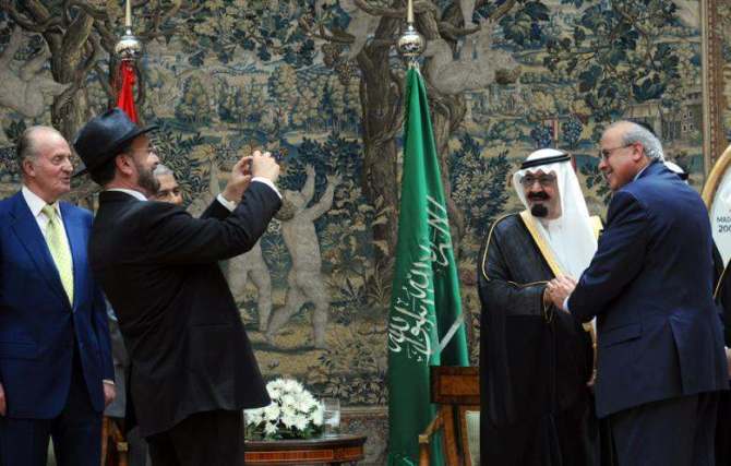 Saudi King Abdullah with Israeli President Benjamin Netanyahu
