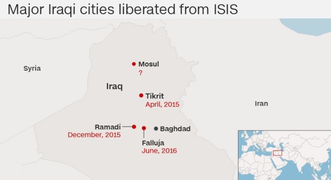 Major Iraqi Cities Liberated By Forces & Shia Militias